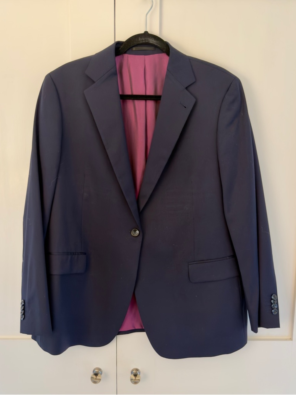 Custom Made Womens Navy Blazer by 9 Tailors- size 18-20 Equivalent